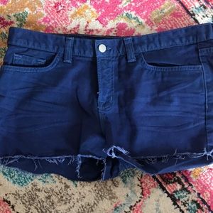 J Brand Dark Blue Jean Shorts